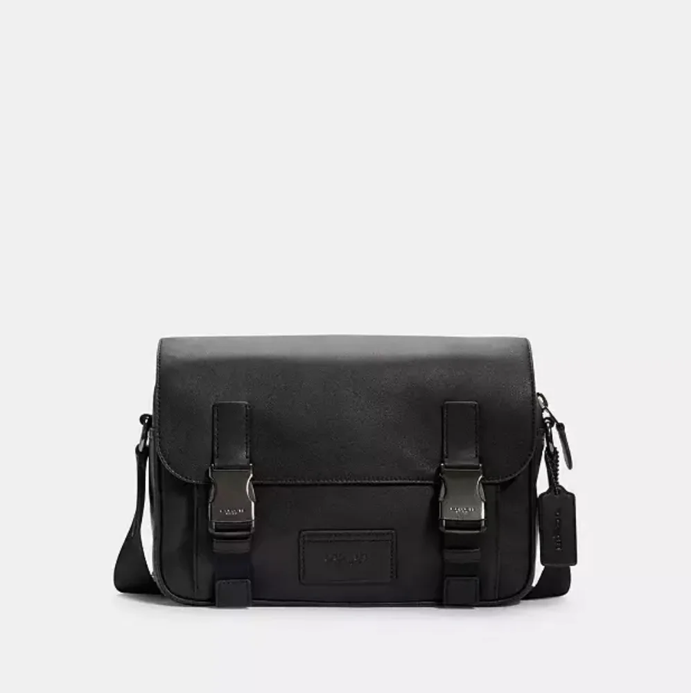 NWT Coach Track Bag Shoulder Brand Mens Crossbody Genuine Leather Black C2715